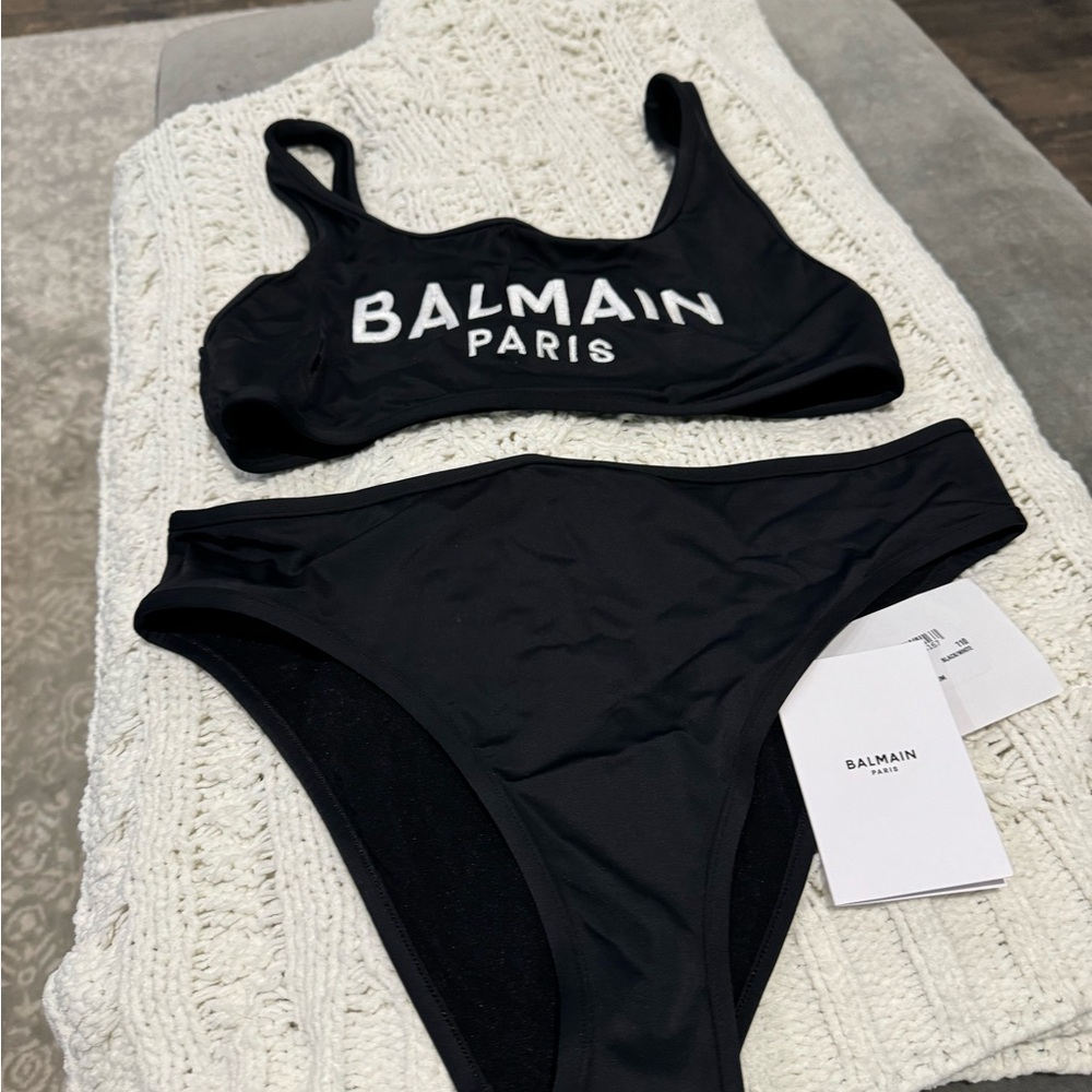 Balmain 2 piece swim suit in size 40